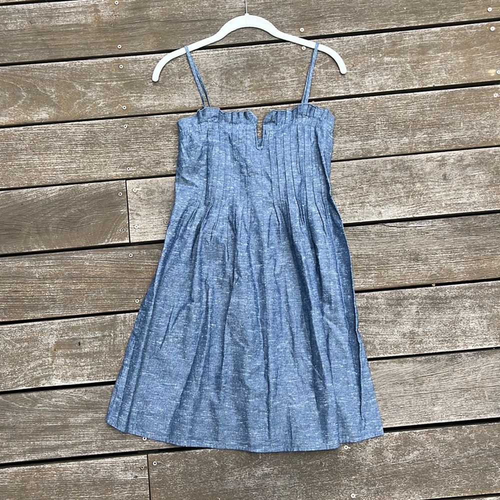 Madewell, size 0 blue linen dress